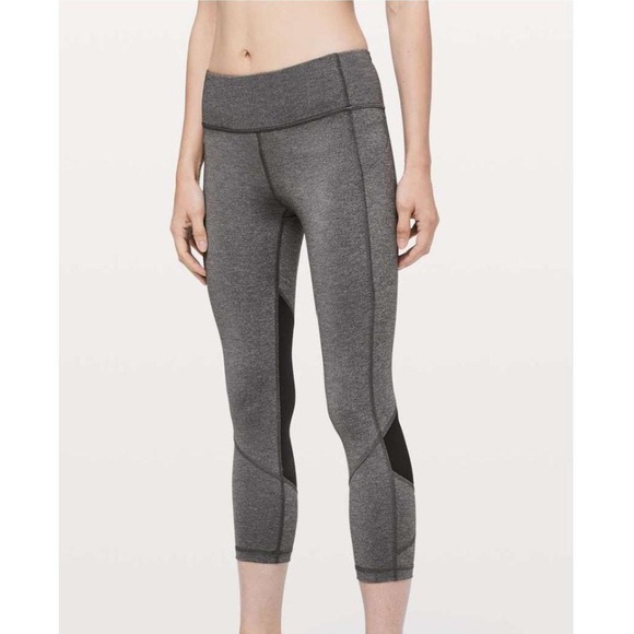 lululemon athletica Pants - Lululemon Pace Rival High-Rise Cropped Grey Leggings 22”